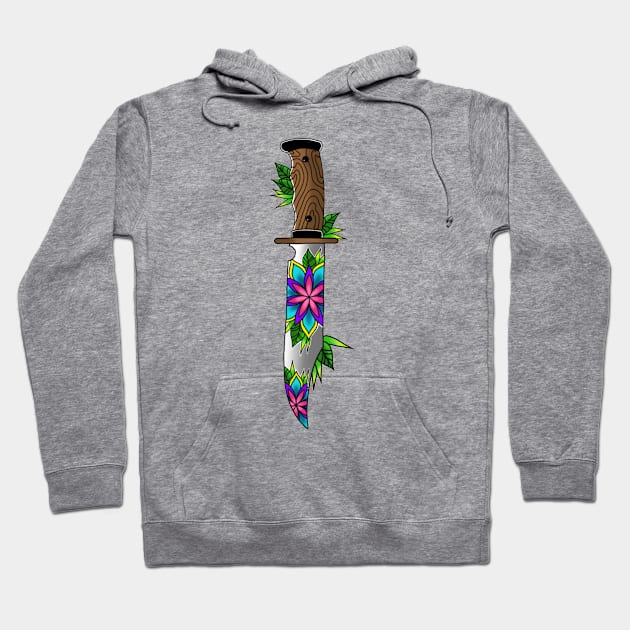 Floral Knife Hoodie by violetinkx